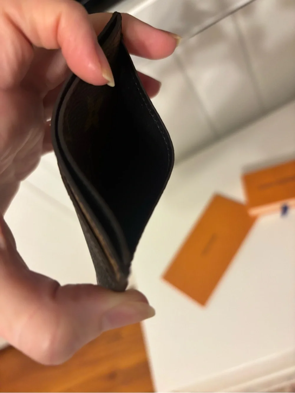 Louis Vuitton Reverse Monogram Card Holder - Brown and Tan